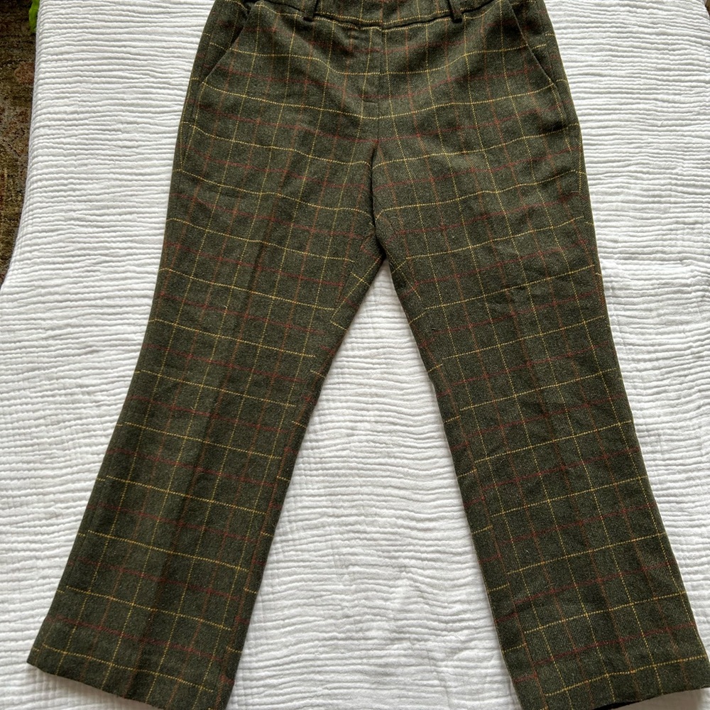 Chadwicks of Boston Multicolor Plaid Wool Trousers, Sz. 12p